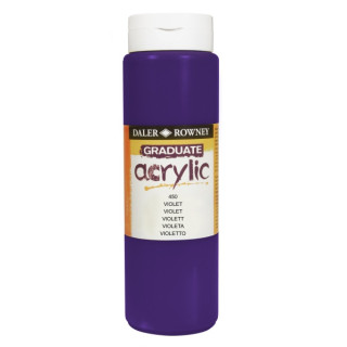 Daler Rowney Graduate Pintura Acrilica - Botella de Plastico - 500ml - Color Violeta