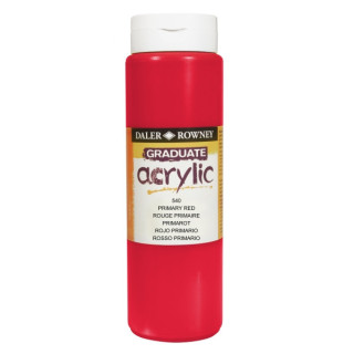 Daler Rowney Graduate Pintura Acrilica - Botella de Plastico - 500ml - Color Rojo Primario