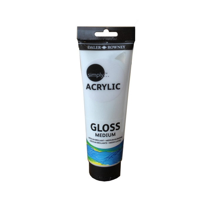 Daler Rowney Simply Medium para Acabado Brillante - Tubo de Plastico - 250ml