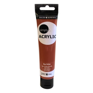 Daler Rowney Simply Pintura Acrilica - Tubo de Plastico - 75ml - Color Sombra Natural