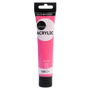 Daler Rowney Simply Pintura Acrilica - Tubo de Plastico - 75ml - Color Rosa Neon