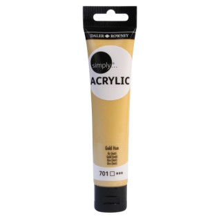 Daler Rowney Simply Pintura Acrilica - Tubo de Plastico - 75ml - Color Dorado