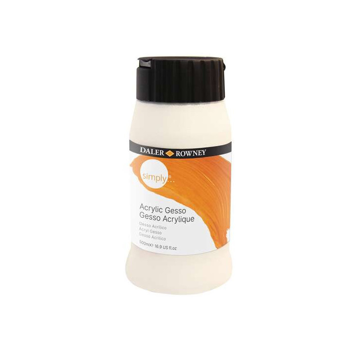 Daler Rowney Simply Bote de Imprimador de Yeso 500ml - Color Blanco