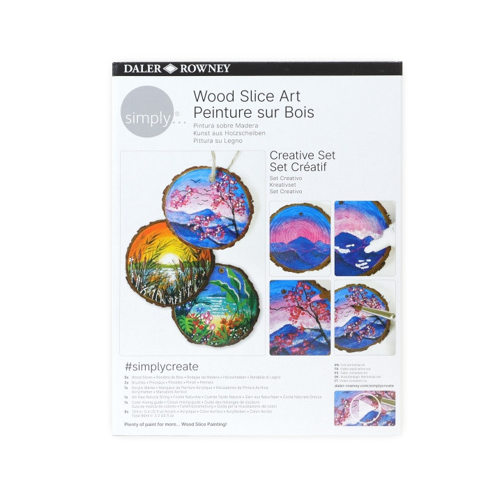 Daler Rowney Simply Creative Pack de Pintura Acrilica - Pintura Sobre Madera - Caja de Carton - Colores Surtidos