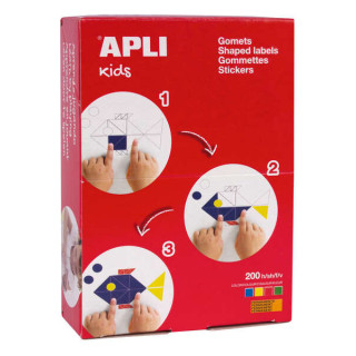 Apli Caja de 8.200 Gomets Redondos - 3 Medidas Ø 10 mm