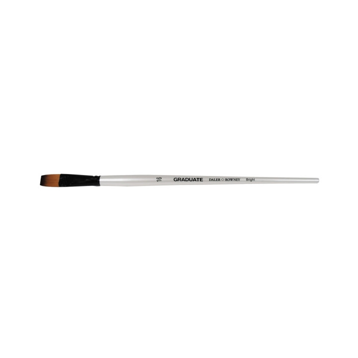 Daler Rowney Graduate Pincel Multitecnica - Pelo Sintetico - Mango Largo - Bright Nº16