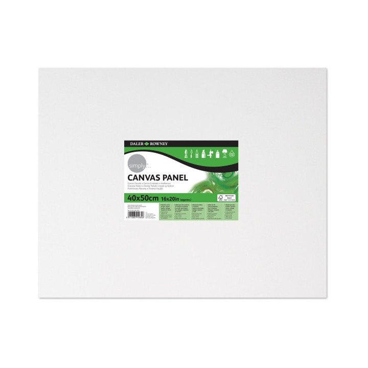 Daler Rowney Simply Carton Entelado - 250g - 40x50cm - Imprimacion Triple - Grano Medio - 100% Algodon sin Acido - 250g - Color