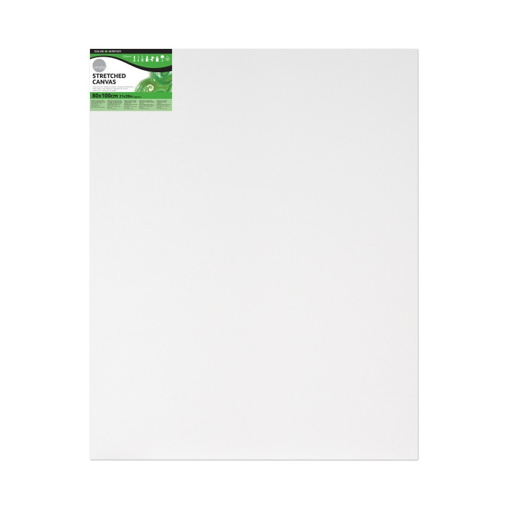 Daler Rowney Simply Bastidor Entelado - 80x100cm - Imprimacion Triple - Grano Medio - 100% Algodon sin Acido - 250g - Color Bla