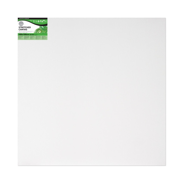 Daler Rowney Simply Bastidor Entelado - 100x100cm - Imprimacion Triple - Grano Medio - 100% Algodon sin Acido - 250g - Color Bl