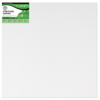 Daler Rowney Simply Bastidor Entelado - 70x70cm - Imprimacion Triple - Grano Medio - 100% Algodon sin Acido - 250g - Color Blan