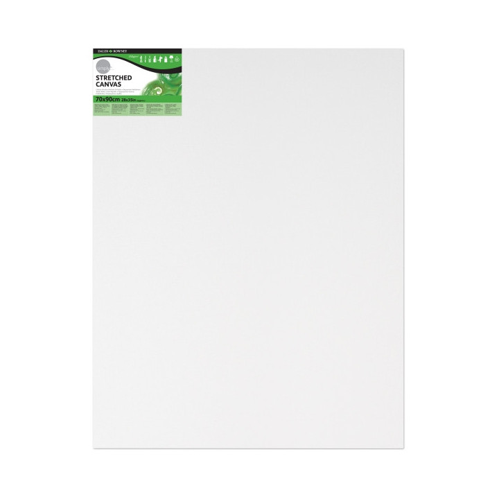 Daler Rowney Simply Bastidor Entelado - 60x90cm - Imprimacion Triple - Grano Medio - 100% Algodon sin Acido - 250g - Color Blan