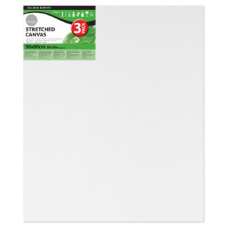 Daler Rowney Simply Pack de 3 Bastidores Entelados- 50x60cm - Imprimacion Triple - Grano Medio - 100% Algodon sin Acido - 250g
