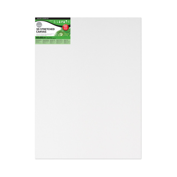 Daler Rowney Simply Bastidor Entelado 3D - 60x80cm - Imprimacion Triple - Grano Medio - 100% Algodon sin Acido - 250g - Color B