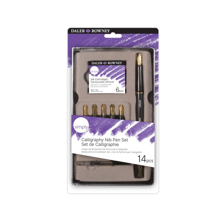 Daler Rowney Simply Pack de 14 Piezas para Caligrafia