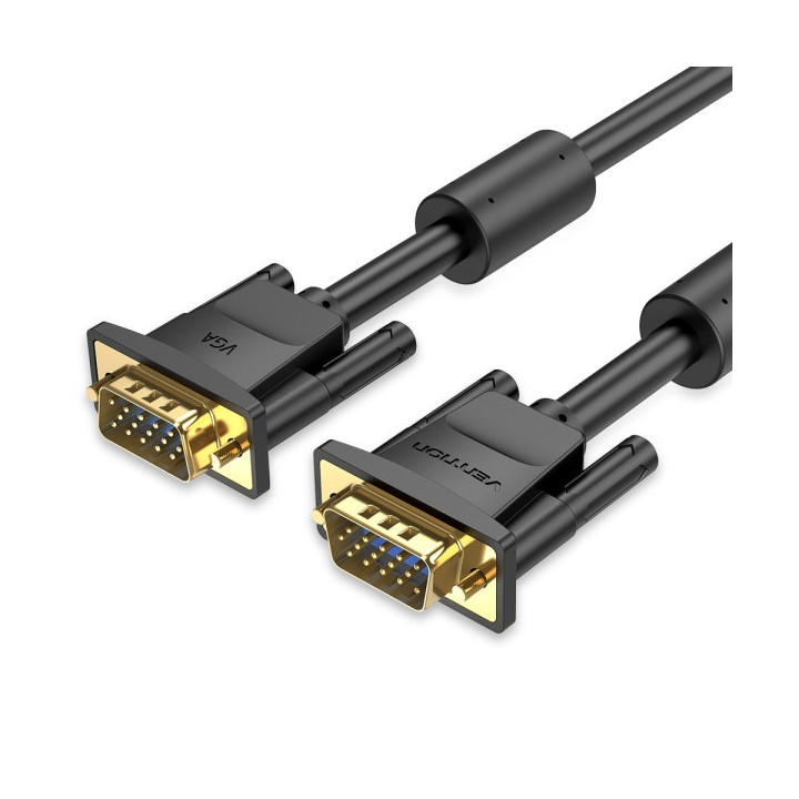 Vention Cable SVGA VGA Macho a VGA Macho - 25m - Nucleo de Ferrita - Color Negro