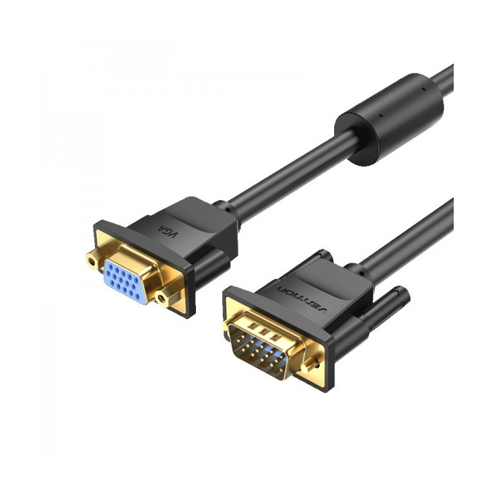 Vention Cable Extension VGA Macho a Hembra - 1m - Color Negro