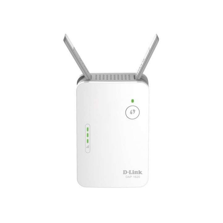 D-Link Repetidor WiFi AC1200 Doble Banda - Velocidad hasta 1000Mbps - Puerto RJ45 - 2 Antenas Externas - Boton WPS - Color Blan