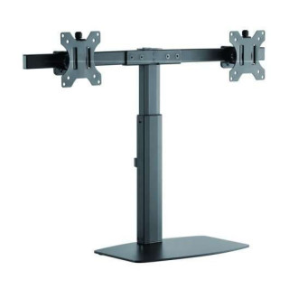 Tooq Soporte de Mesa para 2 Monitores de 17"-27" - Regulacion de Altura por Piston de Gas - Gestion de Cables - Peso Max 6kg x