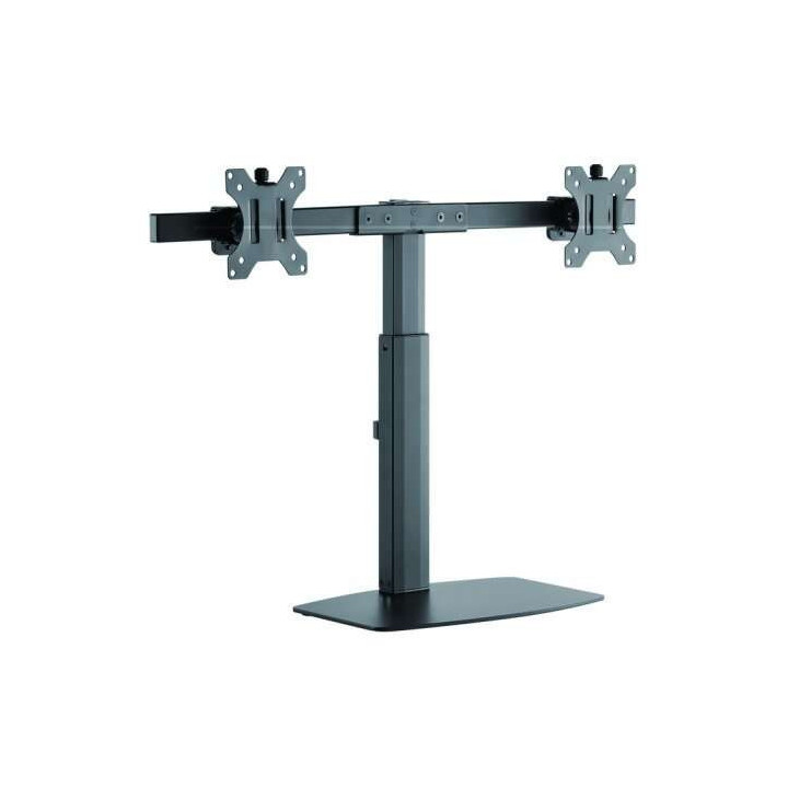 Tooq Soporte de Mesa para 2 Monitores de 17"-27" - Regulacion de Altura por Piston de Gas - Gestion de Cables - Peso Max 6kg x