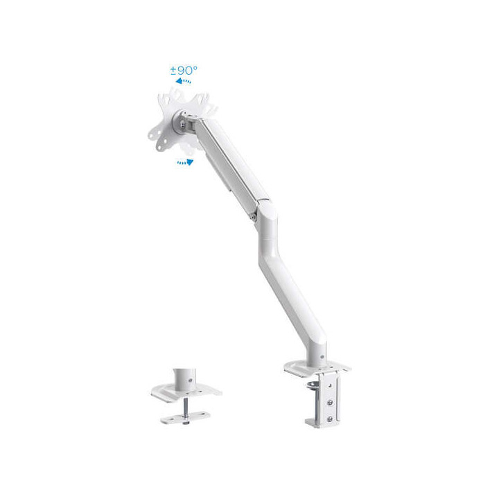 Tooq Soporte Mesa Pantallas Giratorio Inclinacion 1 Brazo 17-32" - Color Blanco