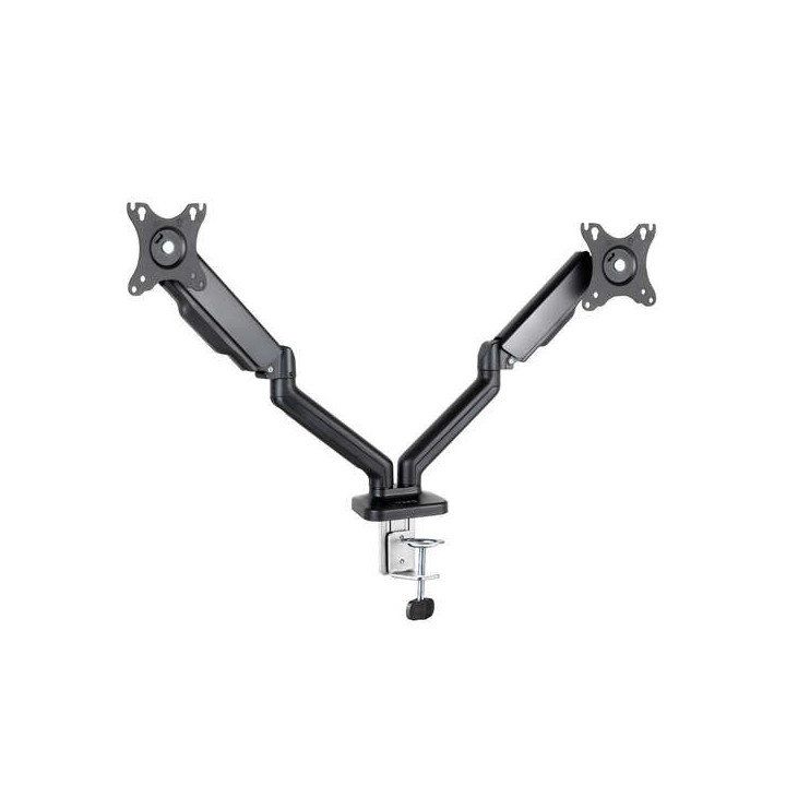 Tooq Soporte Mesa Pantalla - Giro 180º - Inclinacion - 2 Brazos 17-32  - Color Negro