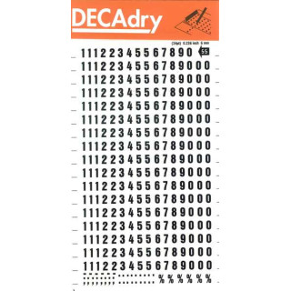 Apli Numeros Transferibles - 6mm de Tamaño - 316 Caracteres - Facil Aplicacion y Durabilidad - Negro