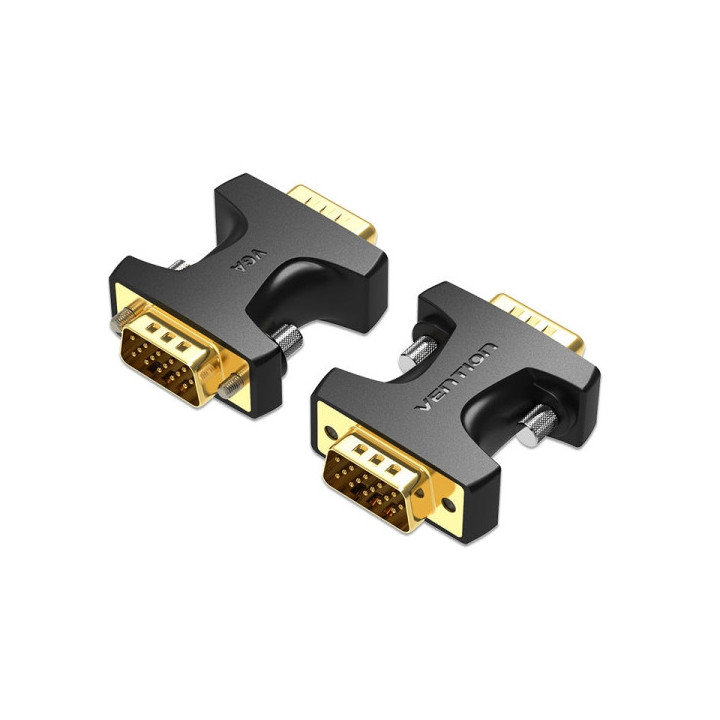 Vention Adaptador VGA Macho a VGA Macho - Color Negro