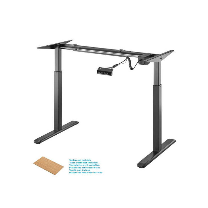 Aisens Bastidor de Escritorio Motorizado - Altura Ajustable con Panel de Control - 80KG - Color Negro