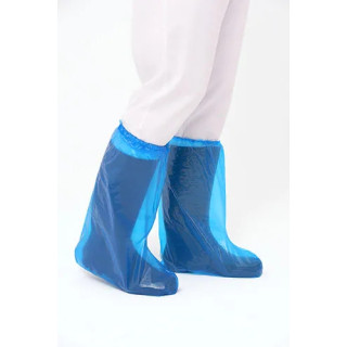 Santex Cubre Botas de Polietileno 40mic - Con Ajuste Elastico - Conforme (UE) 2016/425 - Color Azul
