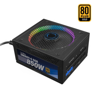 Coolbox Energy-G Fuente de Alimentacion 80 Plus Gold Modular 850W ATX 3.0 RGB - Conector PCIe 6 + 2 pines - ARGB - Ventilador 1