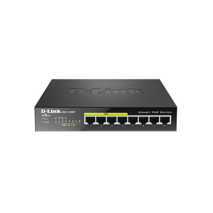 D-Link Switch 8 Puertos Gigabit 10/100/1000 Mbps - PoE