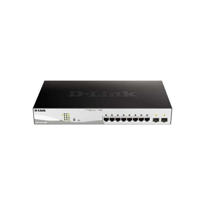 D-Link Switch Semigestionable 8 Puertos Gigabit PoE 65W + 2 Puertos Giga Combo