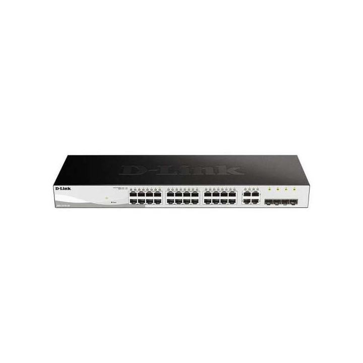 D-Link Switch Semigestionable 24 Puertos Gigabit PoE 193W + 4 Puertos Giga Combo