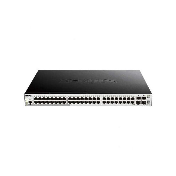 D-Link Switch Semigestionable 48 Puertos Gigabit PoE 370W + 4 Puertos Giga Combo