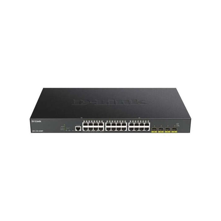 D-Link Switch Semigestionable 24 Puertos Gigabit PoE 370W + 4 Puertos 10G SFP+