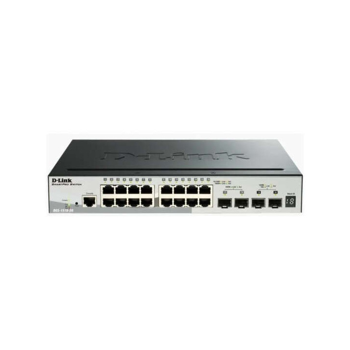 D-Link Switch Semigestionable 16 Puertos Gigabit + 2 Puertos Giga Combo + 2 Puertos 10G SFP+