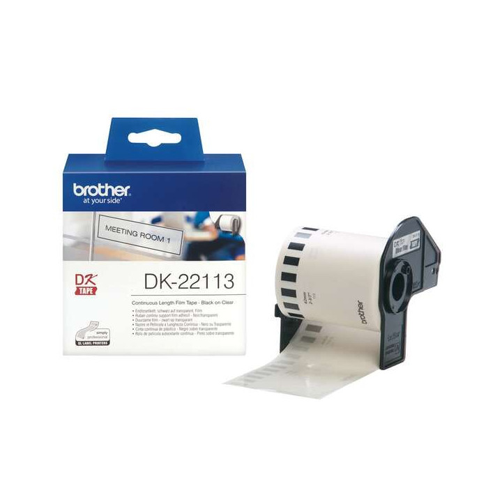Brother DK22113 - Etiquetas Originales de Tamaño personalizado - Ancho 62mm x 15