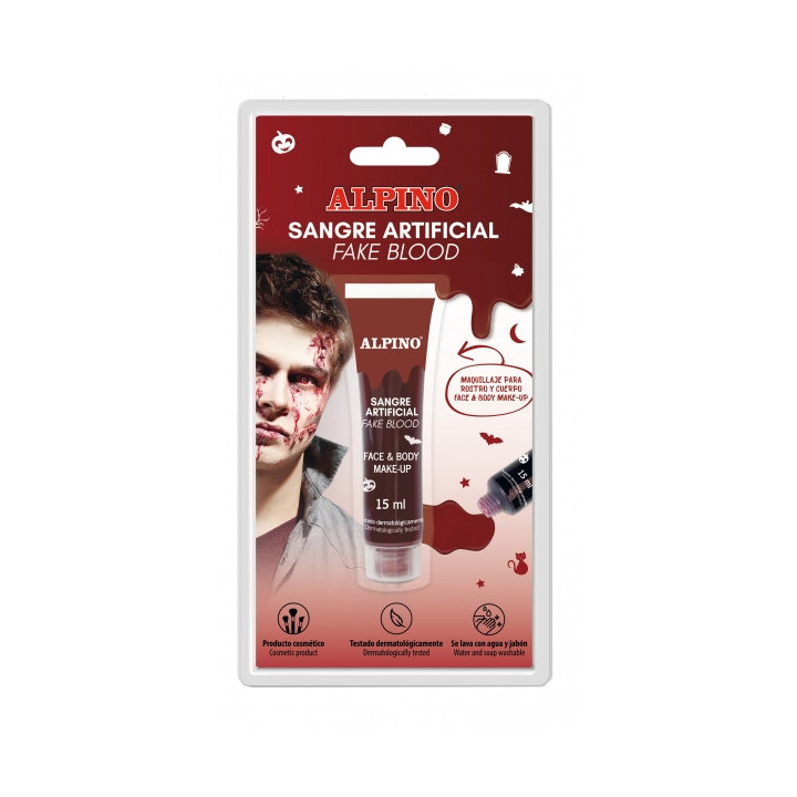 Alpino Bote de Sangre Artificial 15ml - Textura Viscosa - Color Realista - Testado Dermatologicamente - Se Lava con Agua y Jabo