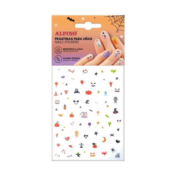 Alpino Pack de Pegatinas para Uñas Halloween - Autoadhesivas - Diseños Terrorificos