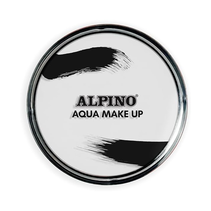 Alpino Aqua Make-up Polvera de Maquillaje Facial Acuarelable - Se Lava con Agua y Jabon - Color Blanco