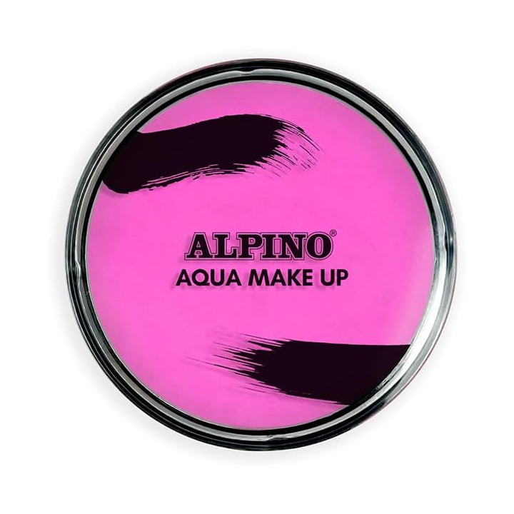 Alpino Aqua Make-up Polvera de Maquillaje Facial Acuarelable - Se Lava con Agua y Jabon - Color Rosa