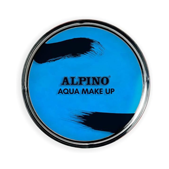 Alpino Aqua Make-up Polvera de Maquillaje Facial Acuarelable - Se Lava con Agua y Jabon - Color Azul