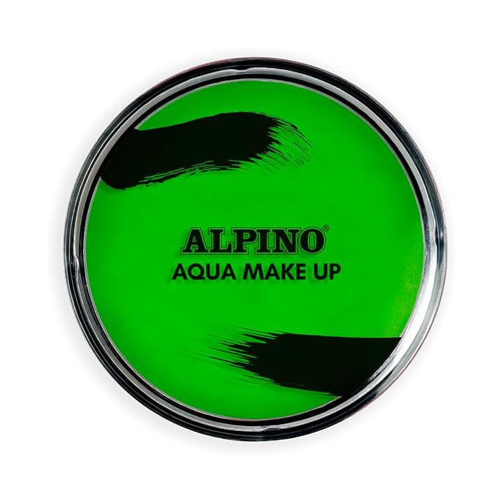 Alpino Aqua Make-up Polvera de Maquillaje Facial Acuarelable - Se Lava con Agua y Jabon - Color Verde