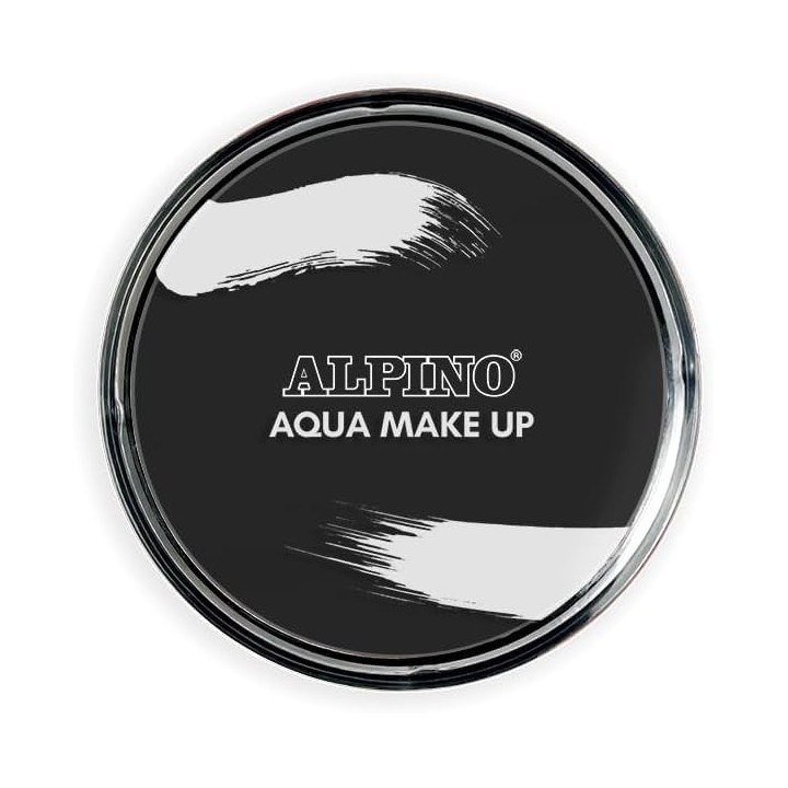 Alpino Aqua Make-up Polvera de Maquillaje Facial Acuarelable - Se Lava con Agua y Jabon - Color Negro