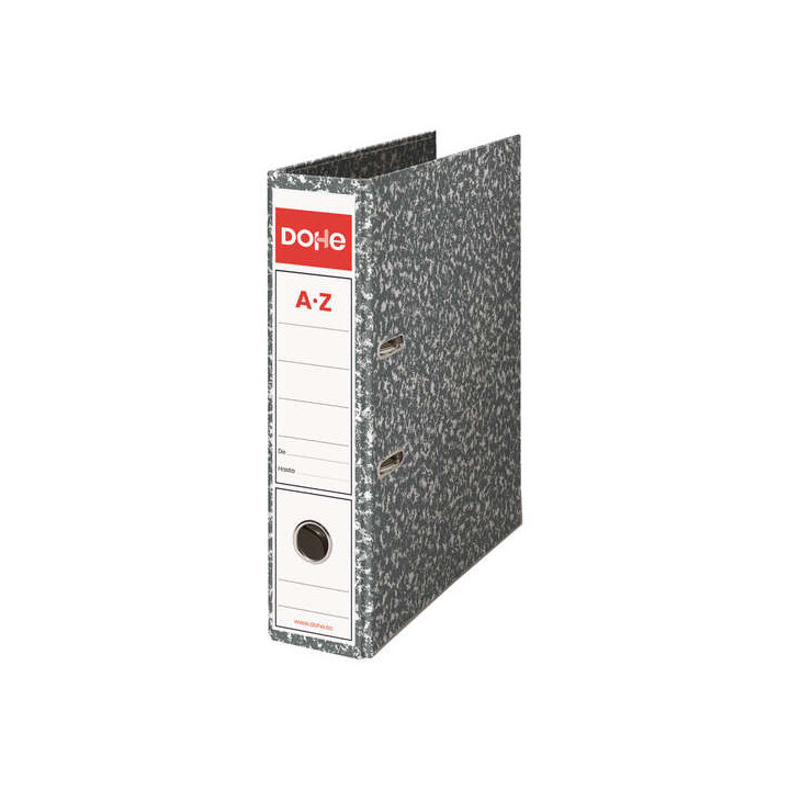 Dohe Archivador Jaspeado A4 Natural - Lomo de 70mm - Carton Forrado con Papel Impreso - Cantoneras Metalicas - Ollao