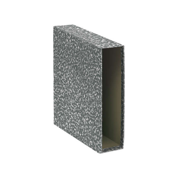 Dohe Fundas de Archivadores - Tamaño A4 - Carton Forrado con Papel Impreso - para Archivador Jaspeado gris - Natural