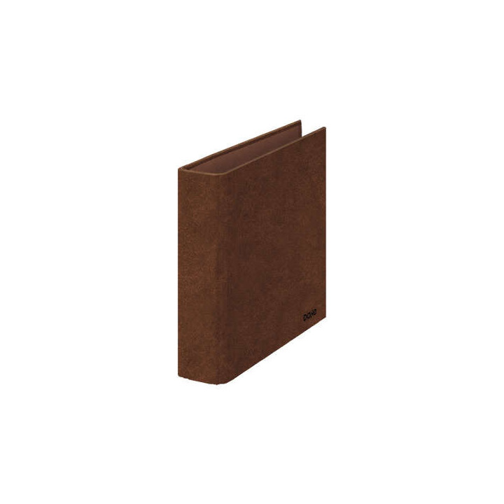 Dohe Carpeta de 2 Anillas Mixtas 40mm Cuarto - Carton Forrado - Papel Impreso y Plastificado - Color Cuero