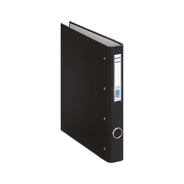 Dohe Carpeta de 4 Anillas Mixtas 25mm Folio - Medidas 285x350x45mm - Ollao y Tarjetero en Lomo - Carton Forrado con Polipropile