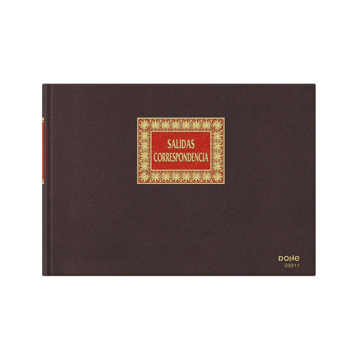 Dohe Cuaderno de Encuadernacion en Tela de Primera Calidad - 100 Hojas - Doble Estampacion en Rojo y Oro - Papel Offset de 100g