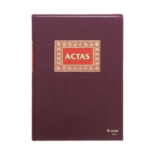 Dohe Libro Actas 50 Hojas Numeradas Papel Offset de 100gr - Tamaño Folio Natural - Encuadernacion en Tela de Primera Calidad c
